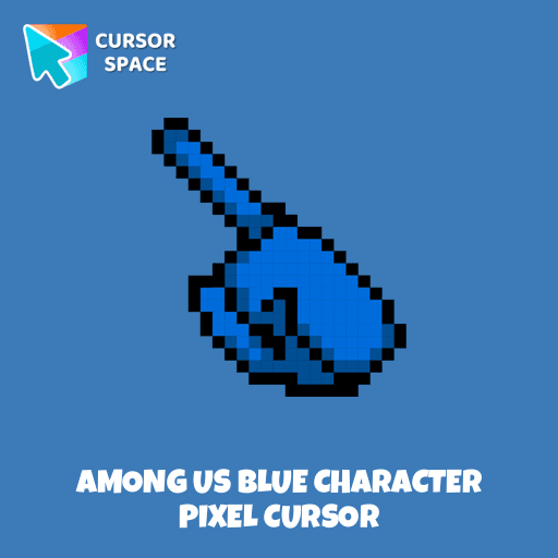Among Us Blue Character Pixel cursor arrow cursor